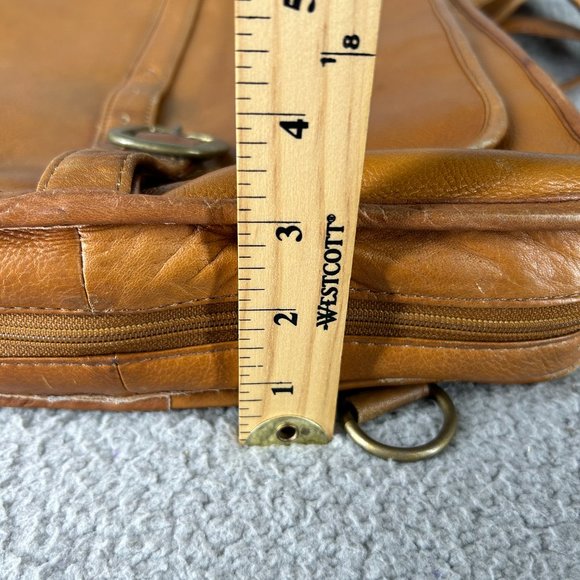 Boulder Ridge Leather Book Bag Messenger Shoulder Strap Heavy Worn In School - Picture 15 of 16